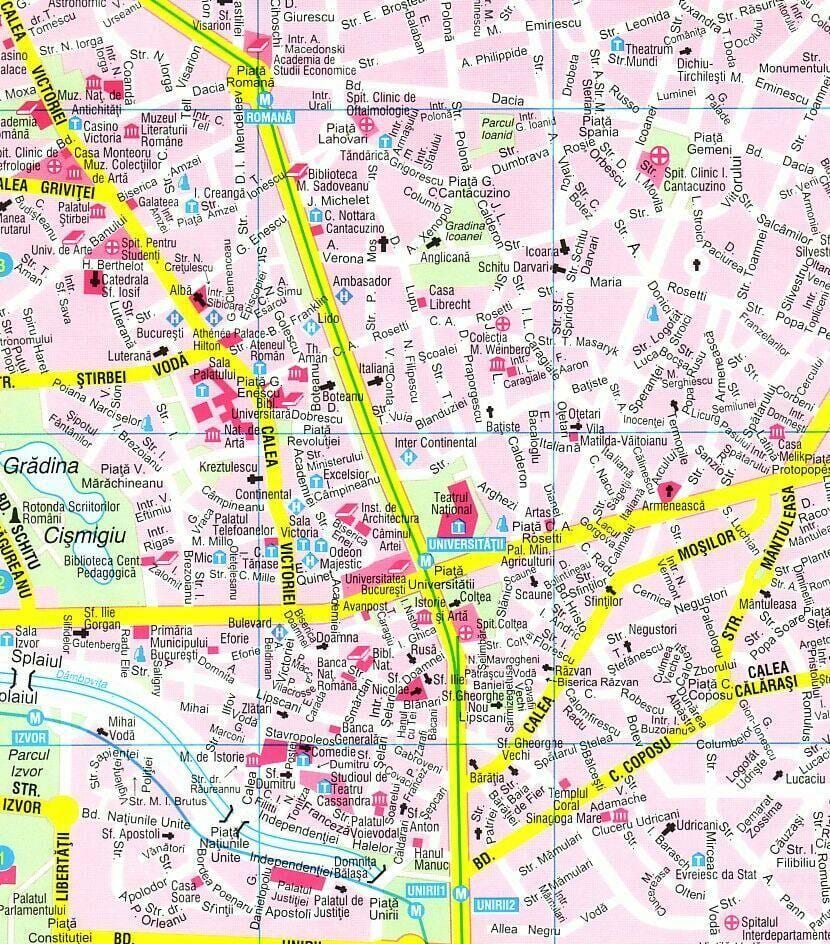 mapa bukureštu centar grada