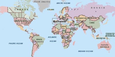 Mapa bukureštu svijet 